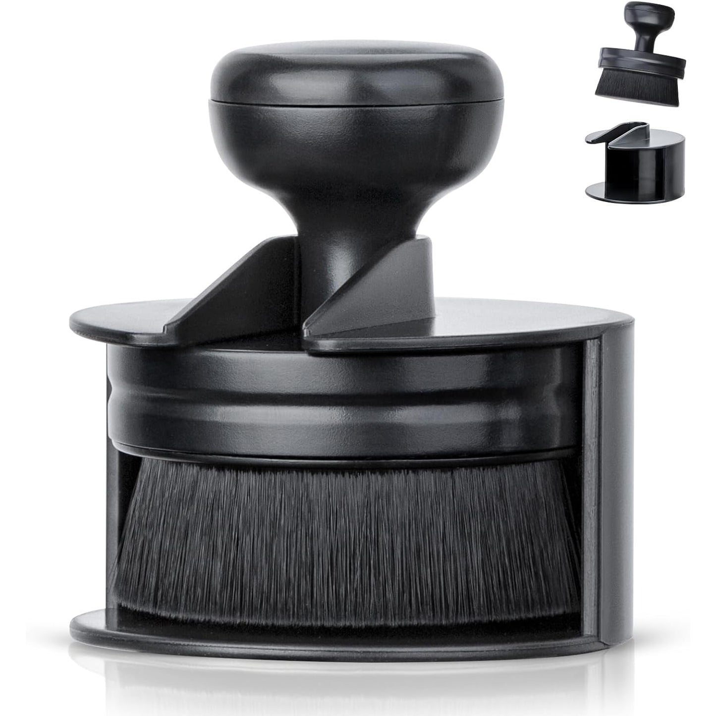 Tire Shine Applicator with Stand for Auto Detailing Cleaning Service (Black)