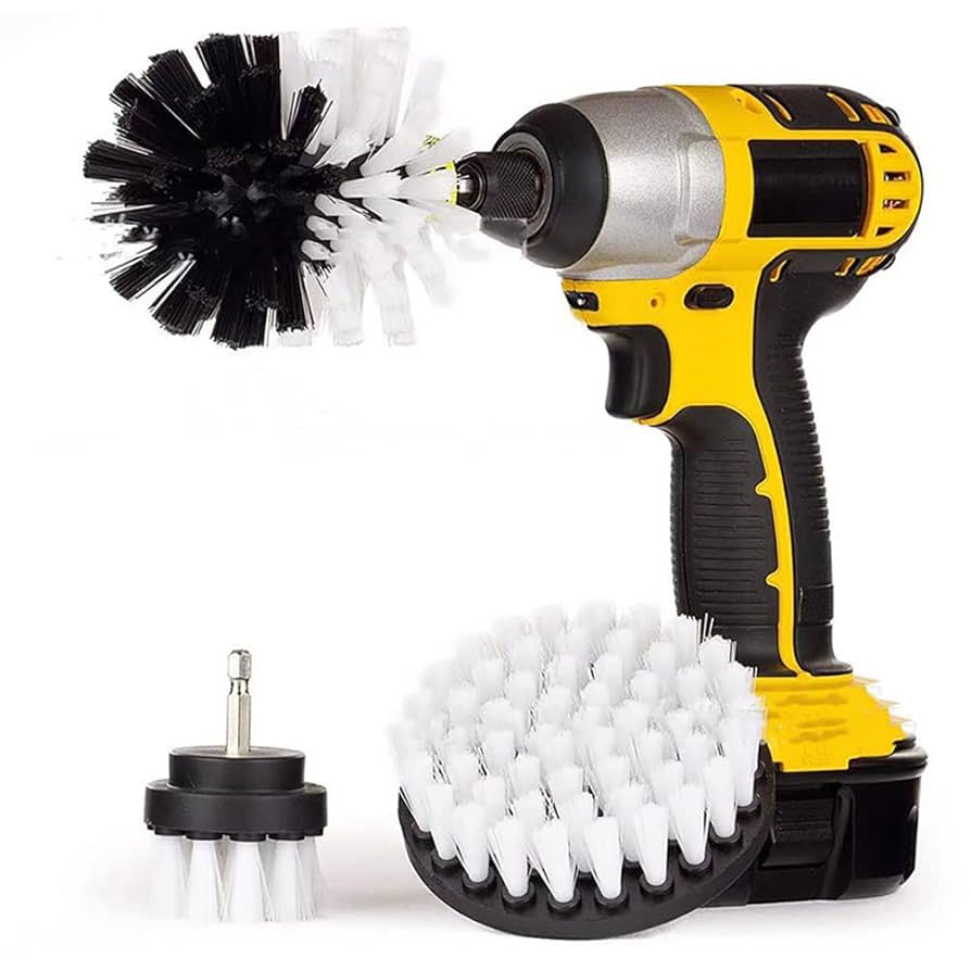 Drill Brush Car Detailing Attachment Set - 3 Piece Scrubber Brush Kit
