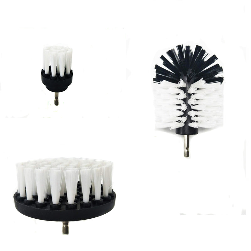 Drill Brush Car Detailing Attachment Set - 3 Piece Scrubber Brush Kit