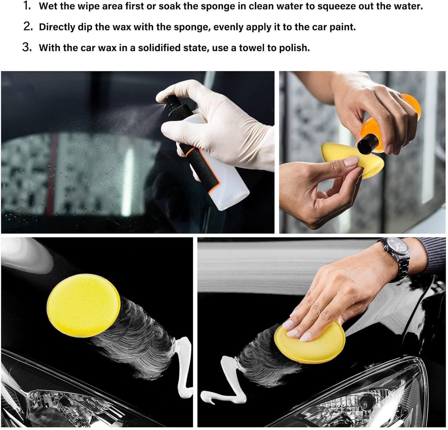Foam Applicator Pads Yellow - 4 un.