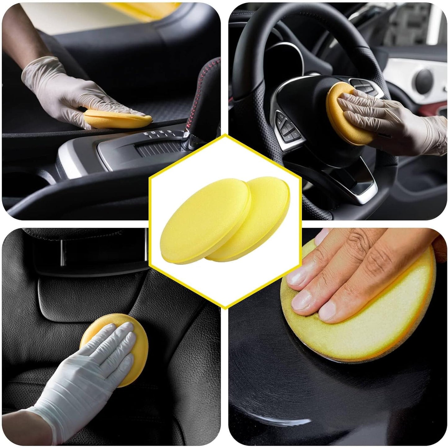 Foam Applicator Pads Yellow - 4 un.