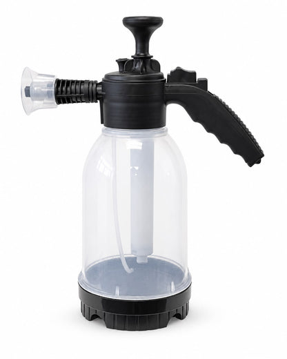 Snow Foam Pump Sprayer 2L/67oz - Handheld - Auto Detailing - Black/Cristal