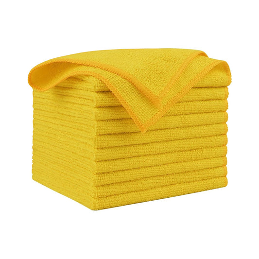 Microfiber Towels for Cars Premium - Yellow - 16×16" - 5 un