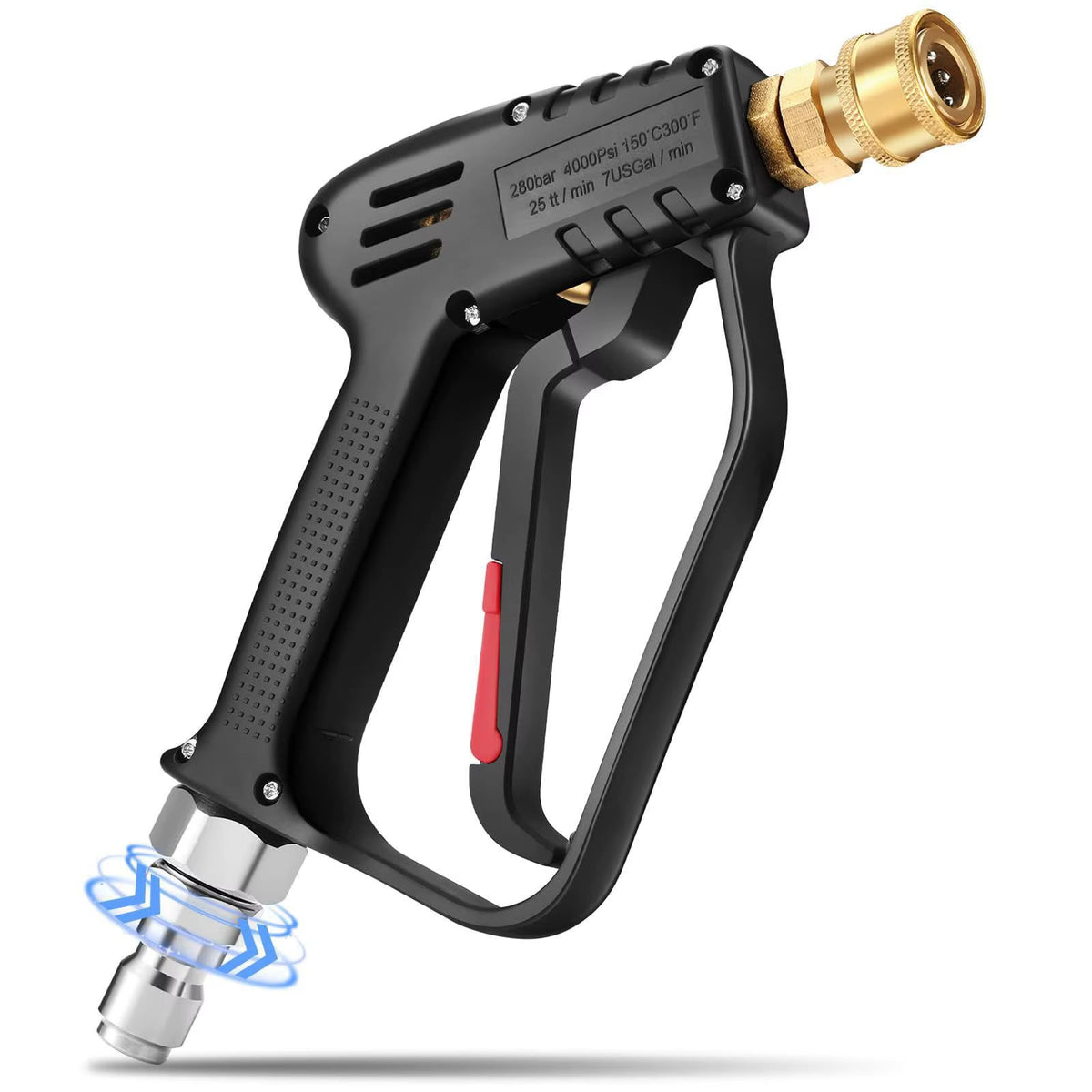 High Pressure Washer Water Gun, Quick Connect 3/8"