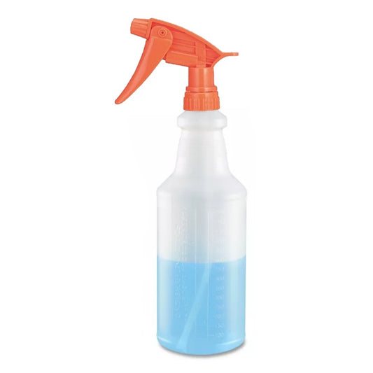 Tolco 9-1/4" Orange Model 320 Trigger Sprayer Bottle Industry Std Dip Tube - 28/400