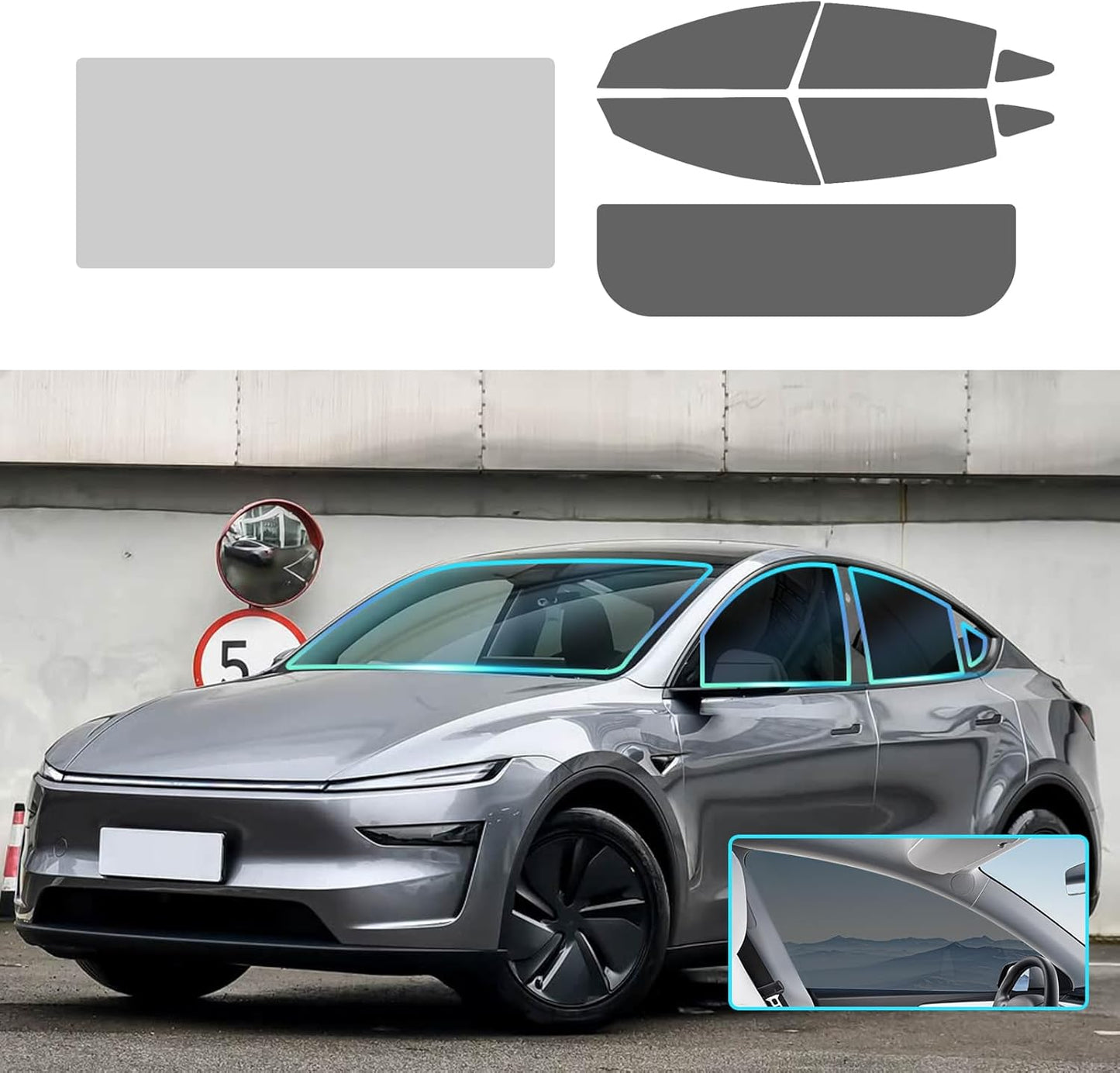 Precut Window Film Tint - Kit All Sides Privacy Block